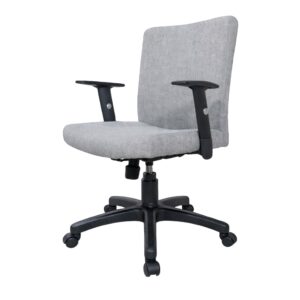 Silla Tiyakuy ergonómica de oficina en color gris con base de 5 ruedas