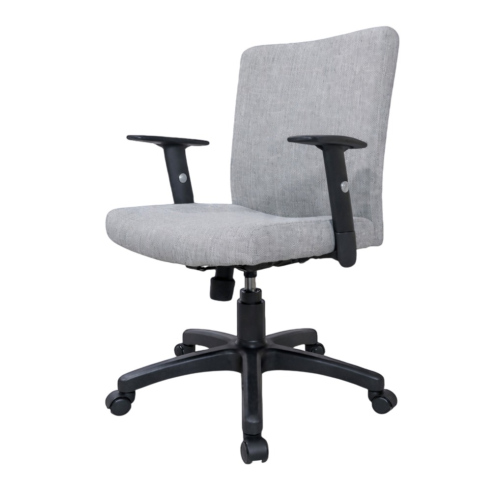 Silla Tiyakuy ergonómica de oficina en color gris con base de 5 ruedas